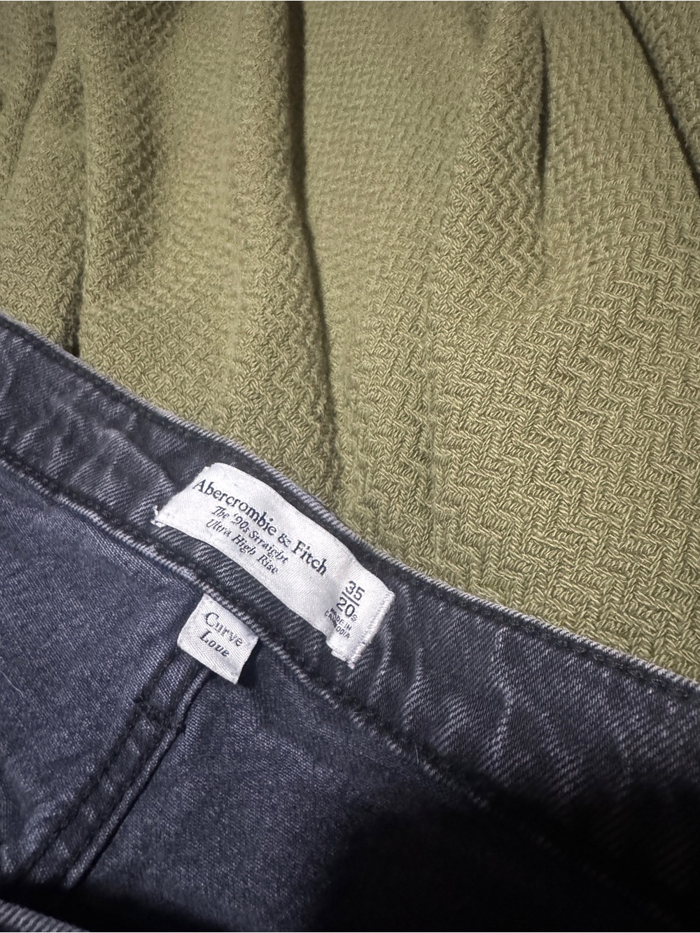 Abercrombie & Fitch Curvy Love Black Jeans 35/20S